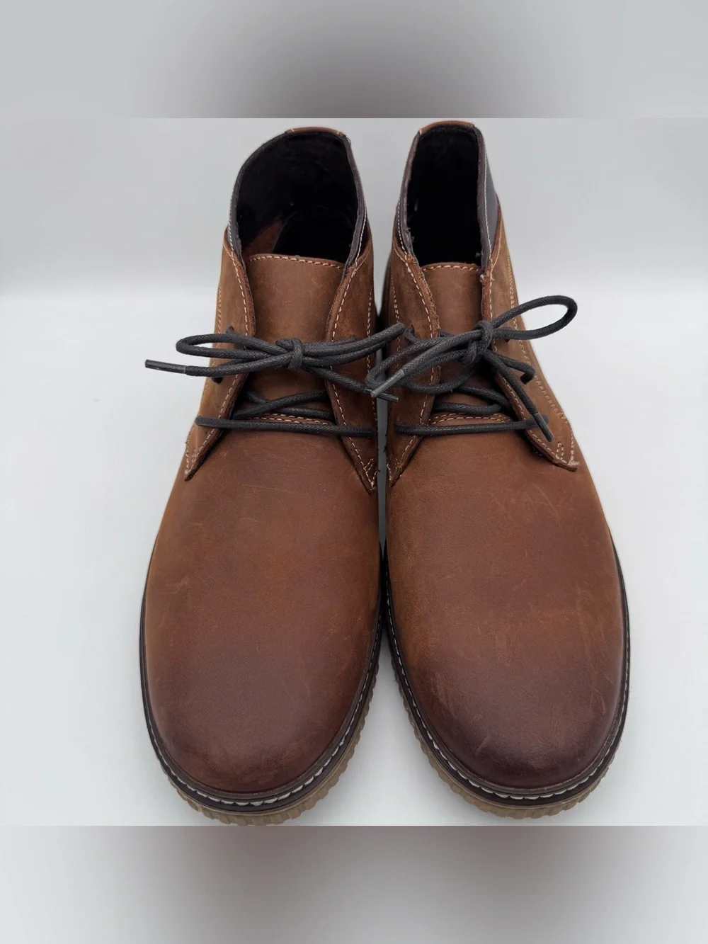 Johnston & Murphy Wallace Chukka Boots Brown Leather Men Size 12 M